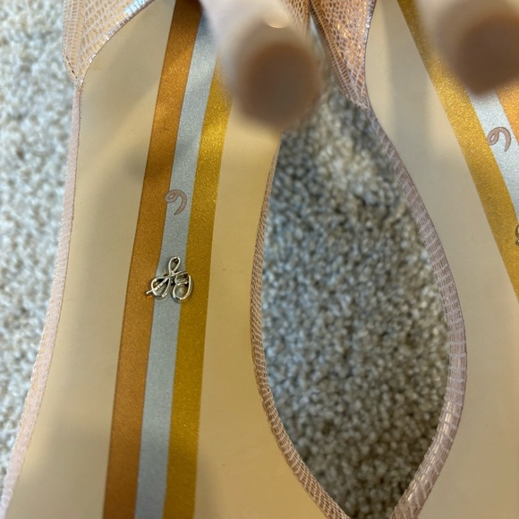 Sam Edelman Arielle Pink Sparkly Strappy Heel Pump Sexy Formal Dressy Metallic - Picture 6 of 10